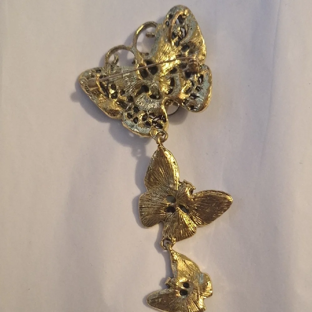 Elegant Blue Butterfly Brooch